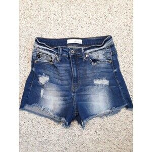 KanCan Blue Distressed Jean Shorts